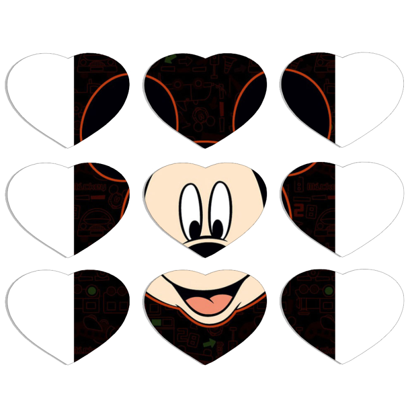 Магнитные фотопазлы Сердце 50 на 50 набор 9 штук 