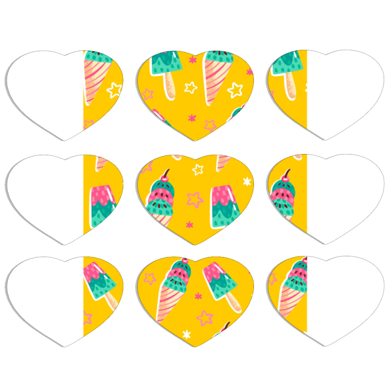 Магнитные фотопазлы Сердце 50 на 50 набор 9 штук 