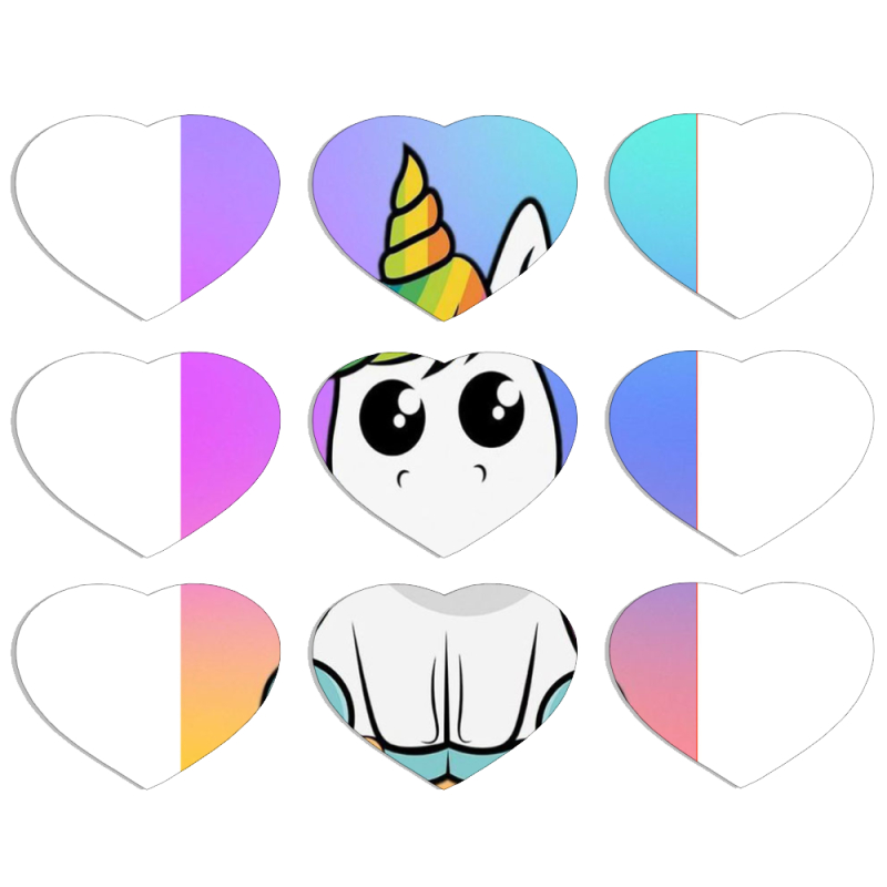 Магнитные фотопазлы Сердце 50 на 50 набор 9 штук 