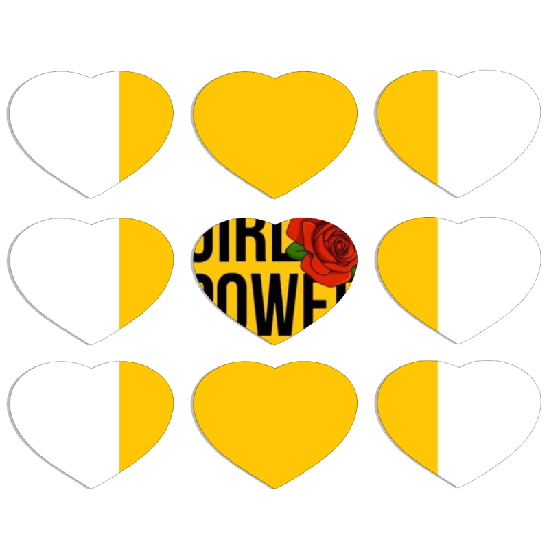 Магнитные фотопазлы Сердце 50 на 50 набор 9 штук 