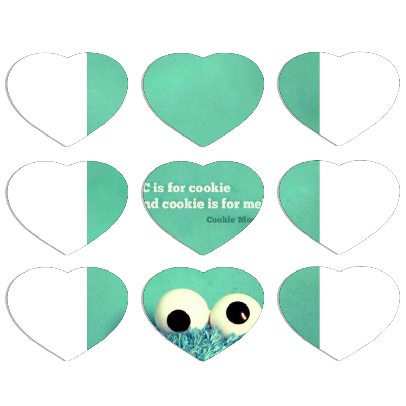 Магнитные фотопазлы Сердце 50 на 50 набор 9 штук 