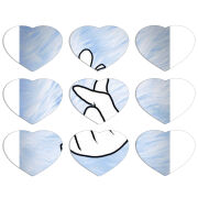 Магнитные фотопазлы Сердце 50 на 50 набор 9 штук 