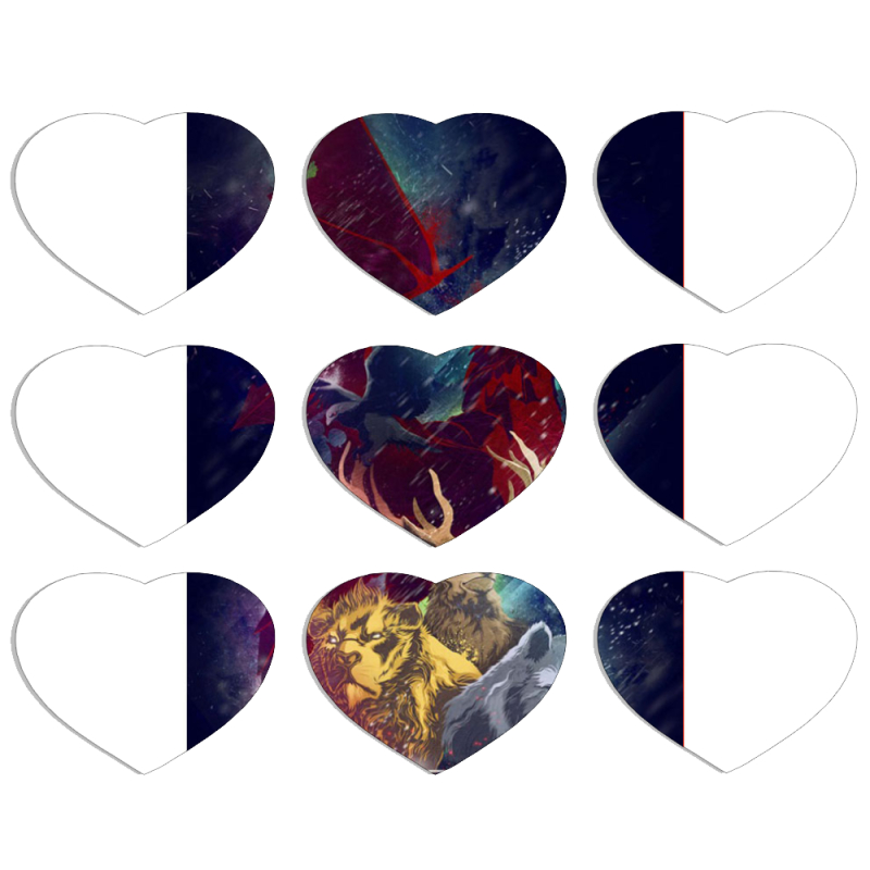 Магнитные фотопазлы Сердце 50 на 50 набор 9 штук 