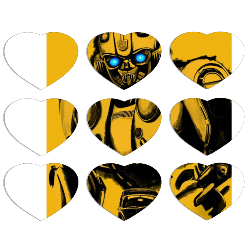 Магнитные фотопазлы Сердце 50 на 50 набор 9 штук 