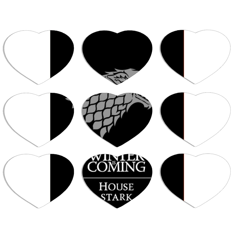 Магнитные фотопазлы Сердце 50 на 50 набор 9 штук 