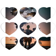 Магнитные фотопазлы Сердце 50 на 50 набор 9 штук 