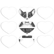 Магнитные фотопазлы Сердце 50 на 50 набор 9 штук 