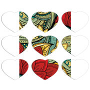 Магнитные фотопазлы Сердце 50 на 50 набор 9 штук 