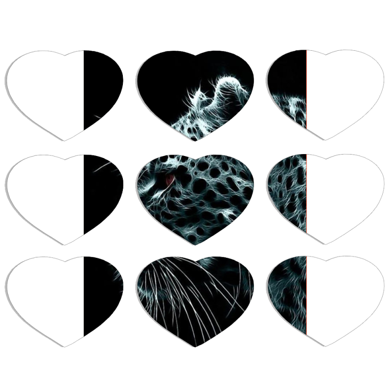 Магнитные фотопазлы Сердце 50 на 50 набор 9 штук Leopard