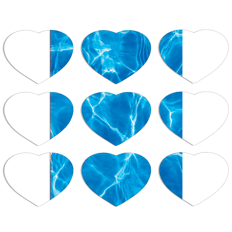 Магнитные фотопазлы Сердце 50 на 50 набор 9 штук 