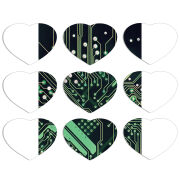 Магнитные фотопазлы Сердце 50 на 50 набор 9 штук Microchip