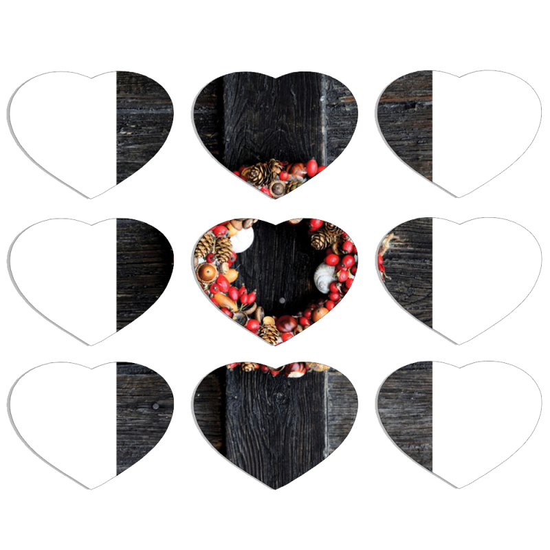 Магнитные фотопазлы Сердце 50 на 50 набор 9 штук 