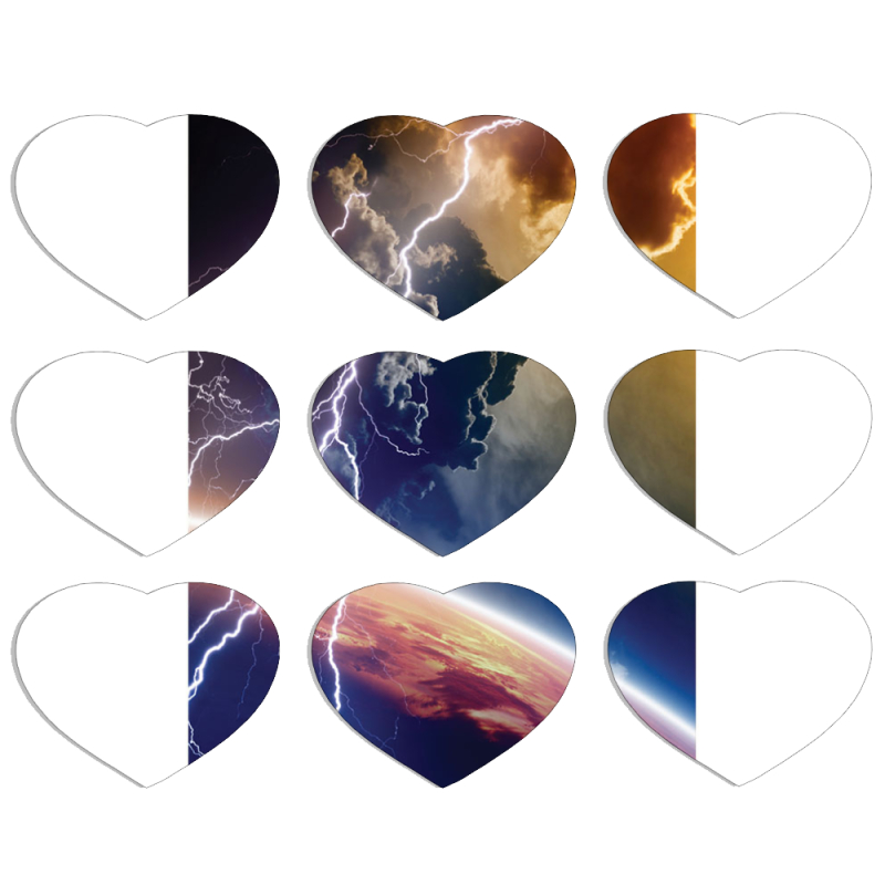 Магнитные фотопазлы Сердце 50 на 50 набор 9 штук 