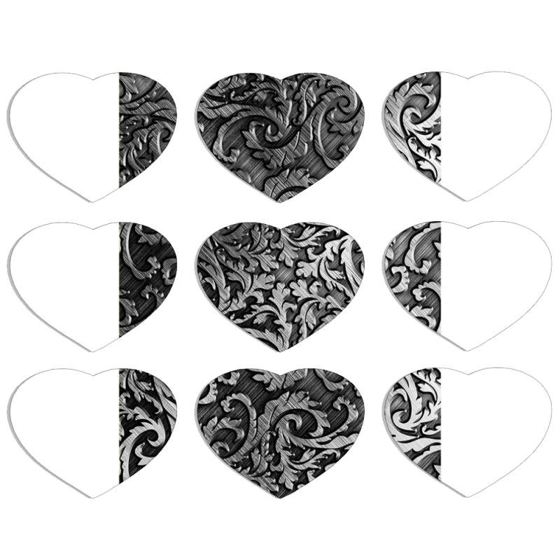 Магнитные фотопазлы Сердце 50 на 50 набор 9 штук 