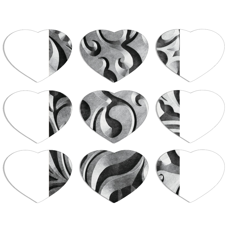 Магнитные фотопазлы Сердце 50 на 50 набор 9 штук 