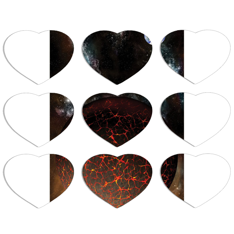 Магнитные фотопазлы Сердце 50 на 50 набор 9 штук 