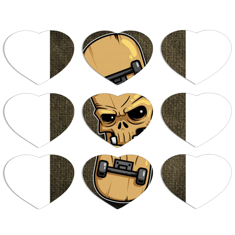 Магнитные фотопазлы Сердце 50 на 50 набор 9 штук 