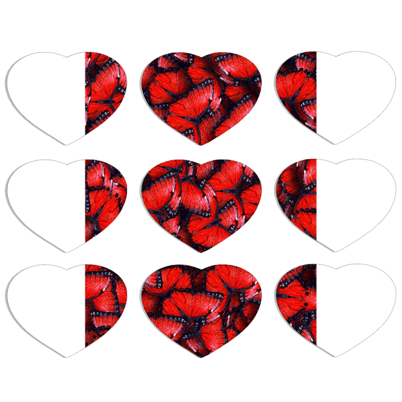 Магнитные фотопазлы Сердце 50 на 50 набор 9 штук 
