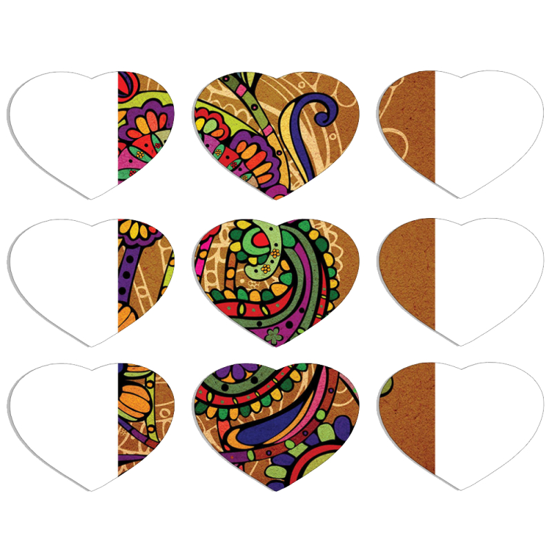 Магнитные фотопазлы Сердце 50 на 50 набор 9 штук 