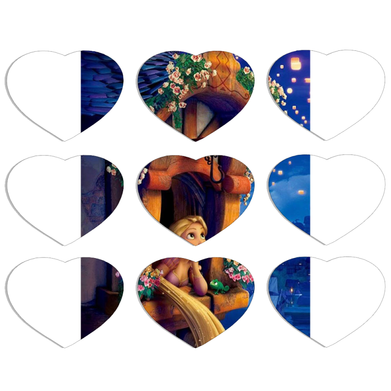 Магнитные фотопазлы Сердце 50 на 50 набор 9 штук 