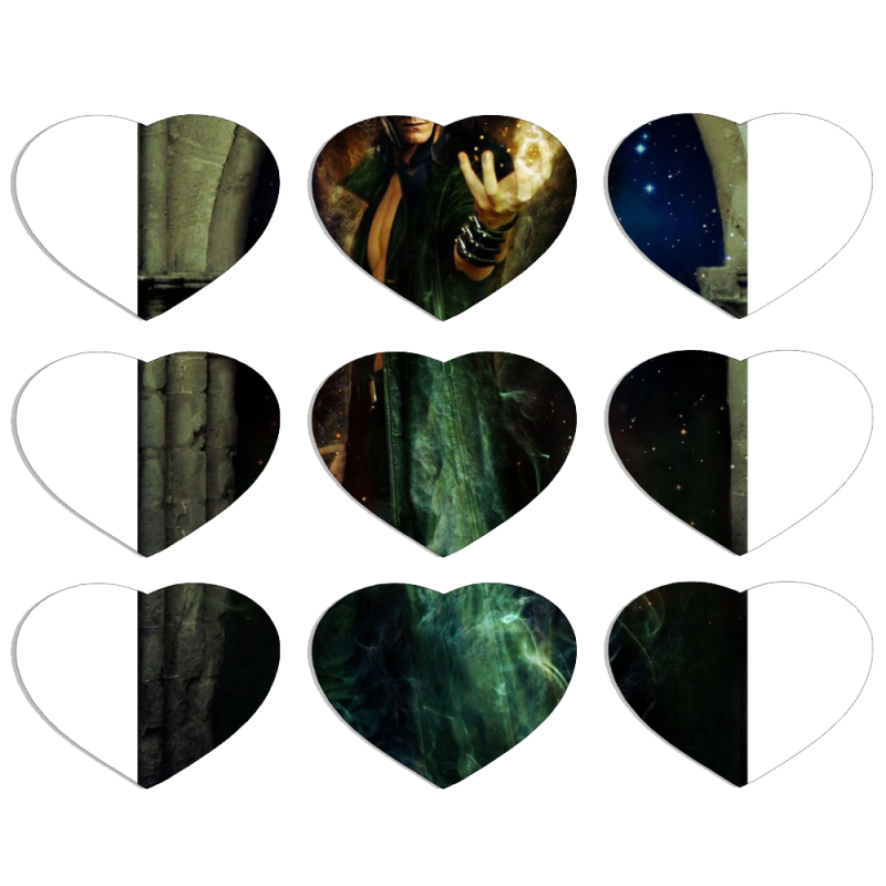 Магнитные фотопазлы Сердце 50 на 50 набор 9 штук 