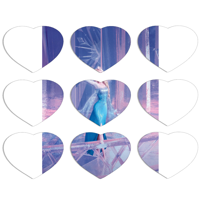 Магнитные фотопазлы Сердце 50 на 50 набор 9 штук 