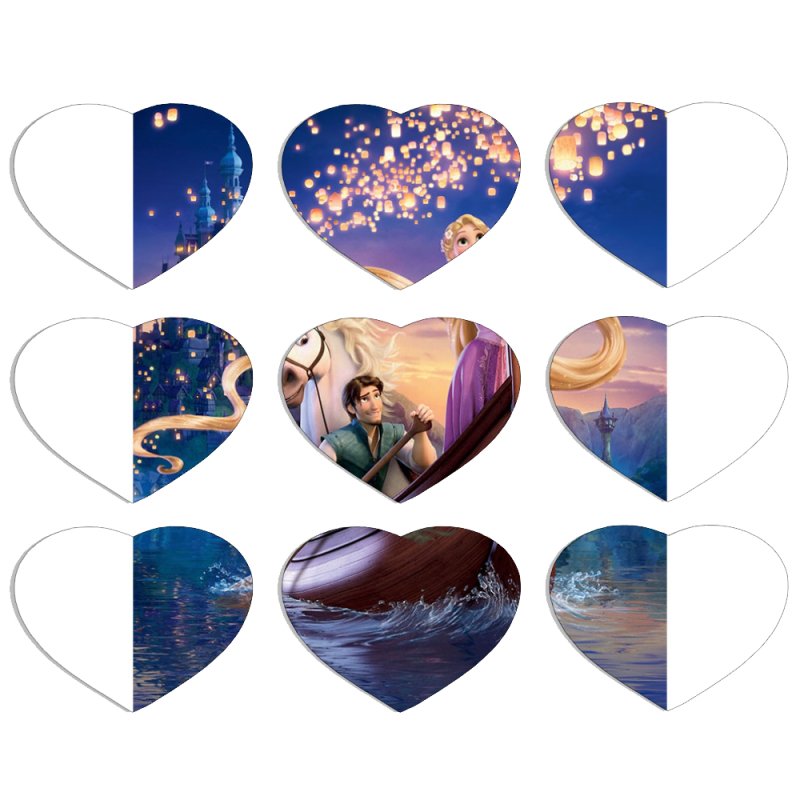 Магнитные фотопазлы Сердце 50 на 50 набор 9 штук 