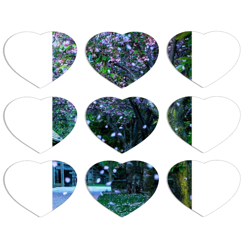 Магнитные фотопазлы Сердце 50 на 50 набор 9 штук 