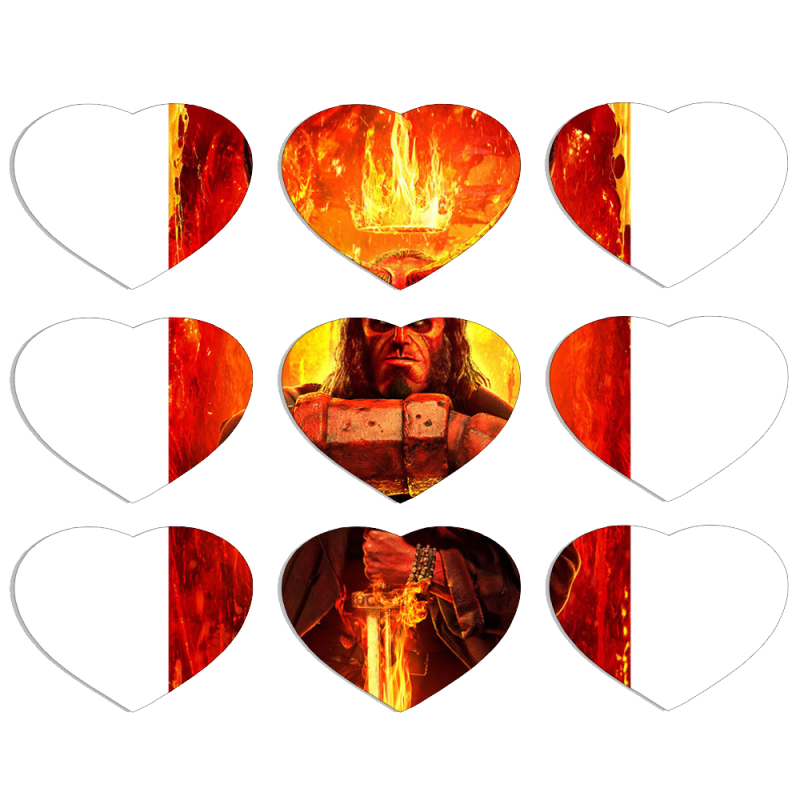 Магнитные фотопазлы Сердце 50 на 50 набор 9 штук 