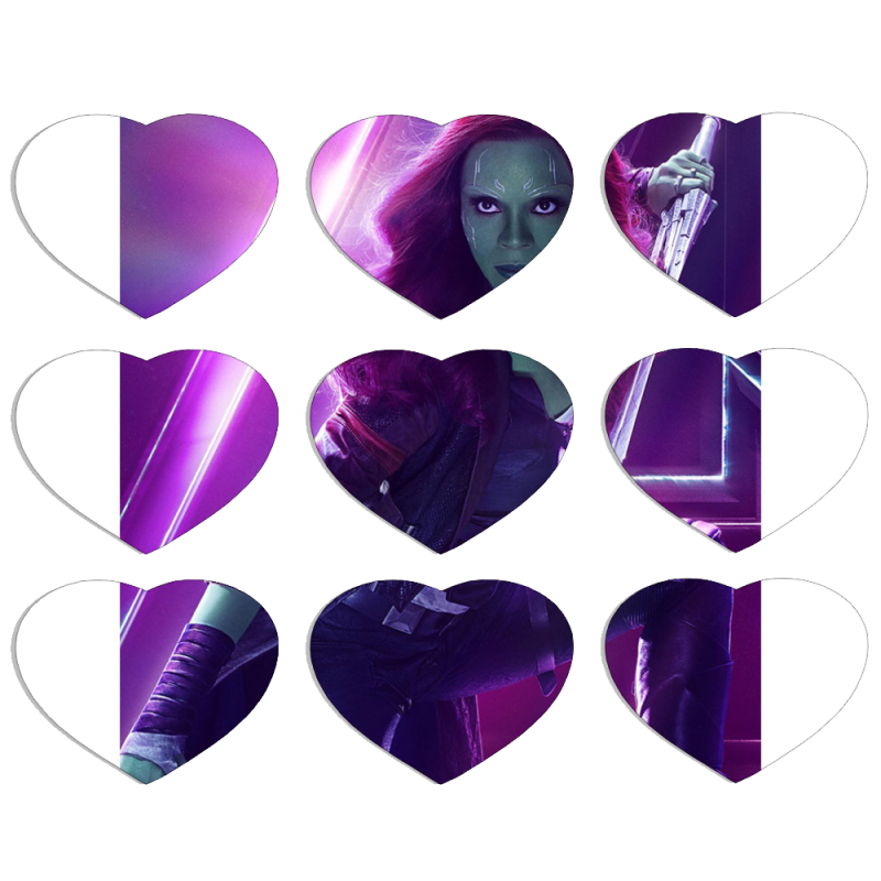 Магнитные фотопазлы Сердце 50 на 50 набор 9 штук 