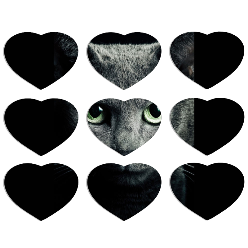 Магнитные фотопазлы Сердце 50 на 50 набор 9 штук 