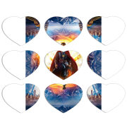 Магнитные фотопазлы Сердце 50 на 50 набор 9 штук 