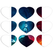 Магнитные фотопазлы Сердце 50 на 50 набор 9 штук 