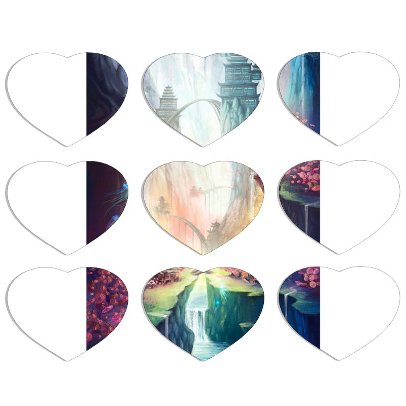 Магнитные фотопазлы Сердце 50 на 50 набор 9 штук 