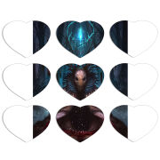 Магнитные фотопазлы Сердце 50 на 50 набор 9 штук 
