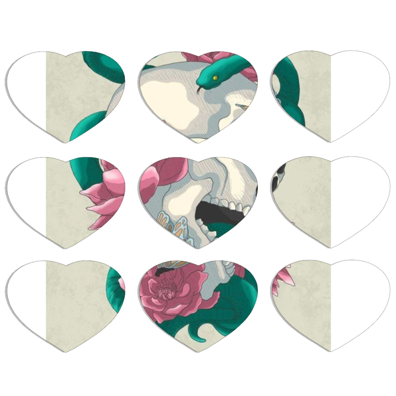 Магнитные фотопазлы Сердце 50 на 50 набор 9 штук 