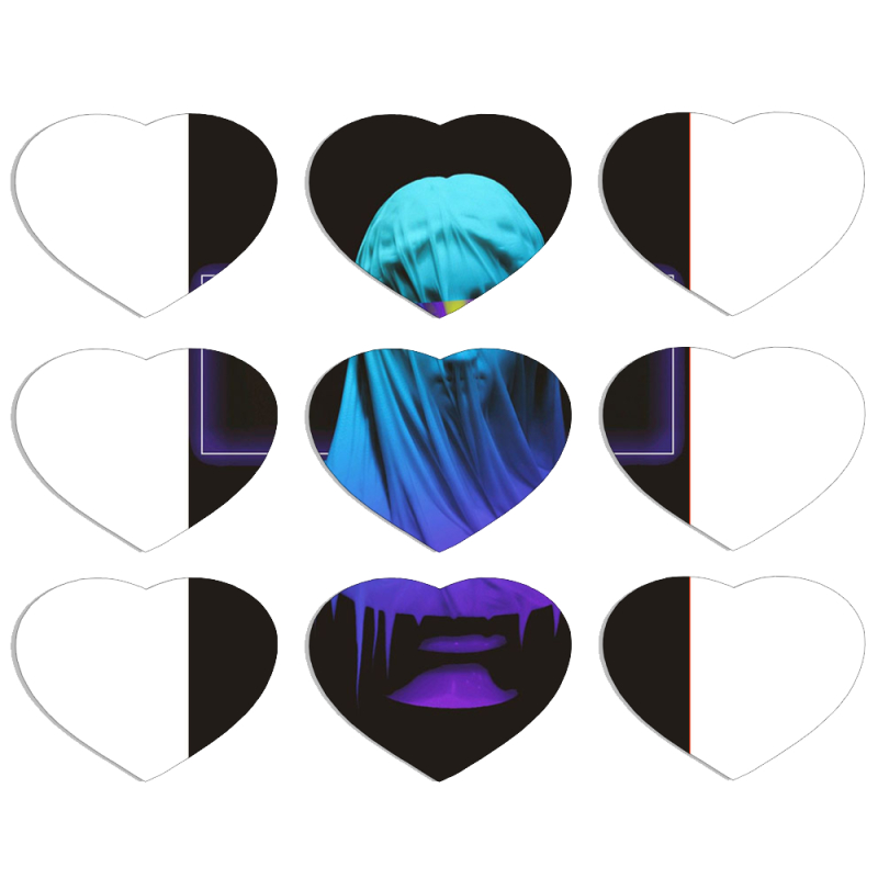 Магнитные фотопазлы Сердце 50 на 50 набор 9 штук 