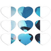 Магнитные фотопазлы Сердце 50 на 50 набор 9 штук 
