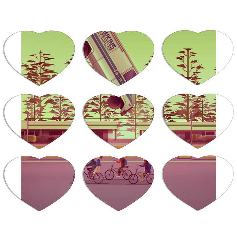 Магнитные фотопазлы Сердце 50 на 50 набор 9 штук 