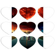Магнитные фотопазлы Сердце 50 на 50 набор 9 штук 