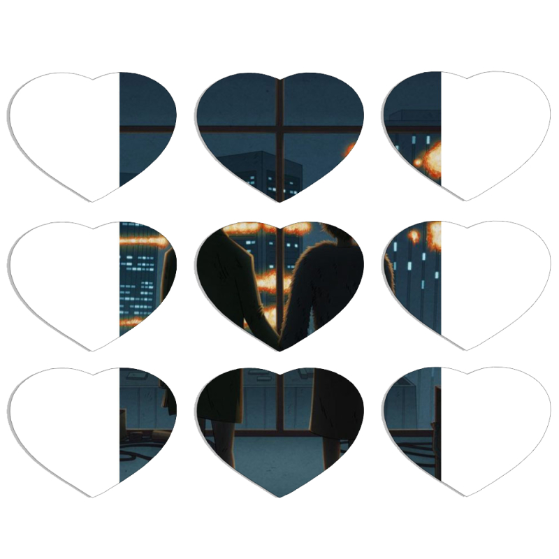 Магнитные фотопазлы Сердце 50 на 50 набор 9 штук 