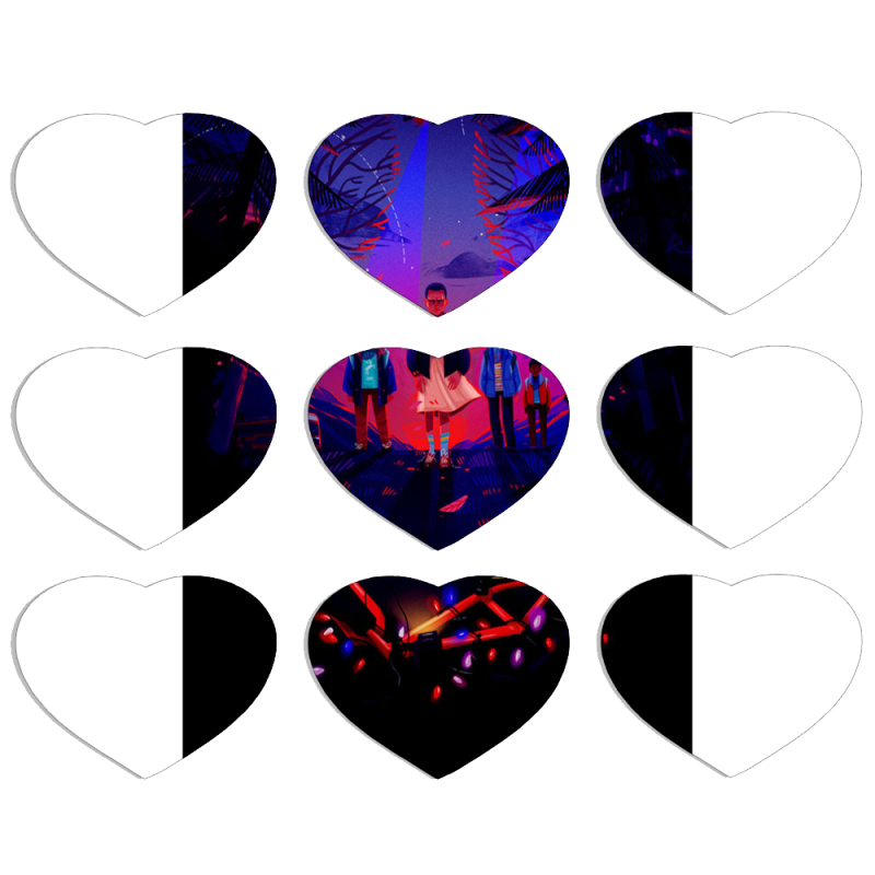 Магнитные фотопазлы Сердце 50 на 50 набор 9 штук 