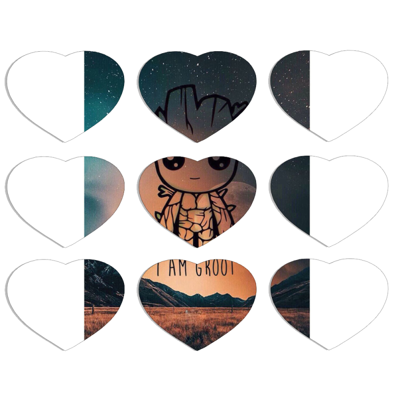 Магнитные фотопазлы Сердце 50 на 50 набор 9 штук 