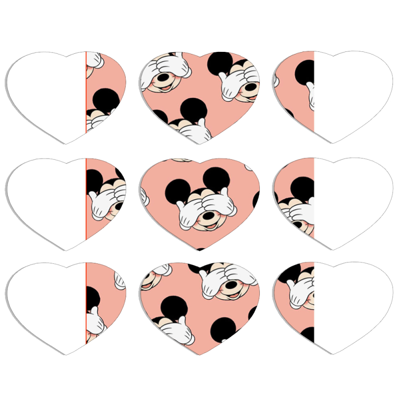 Магнитные фотопазлы Сердце 50 на 50 набор 9 штук 