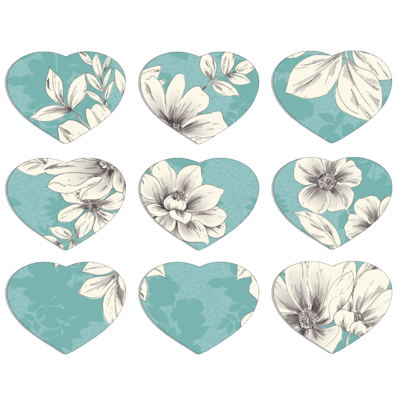 Магнитные фотопазлы Сердце 50 на 50 набор 9 штук 