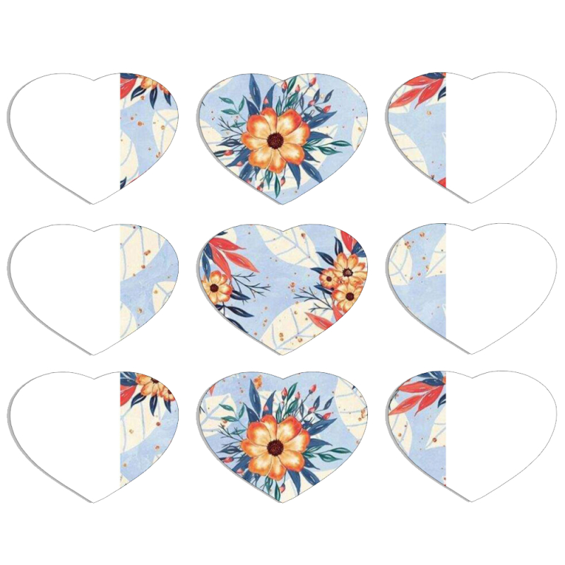 Магнитные фотопазлы Сердце 50 на 50 набор 9 штук 