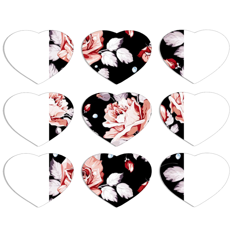 Магнитные фотопазлы Сердце 50 на 50 набор 9 штук 