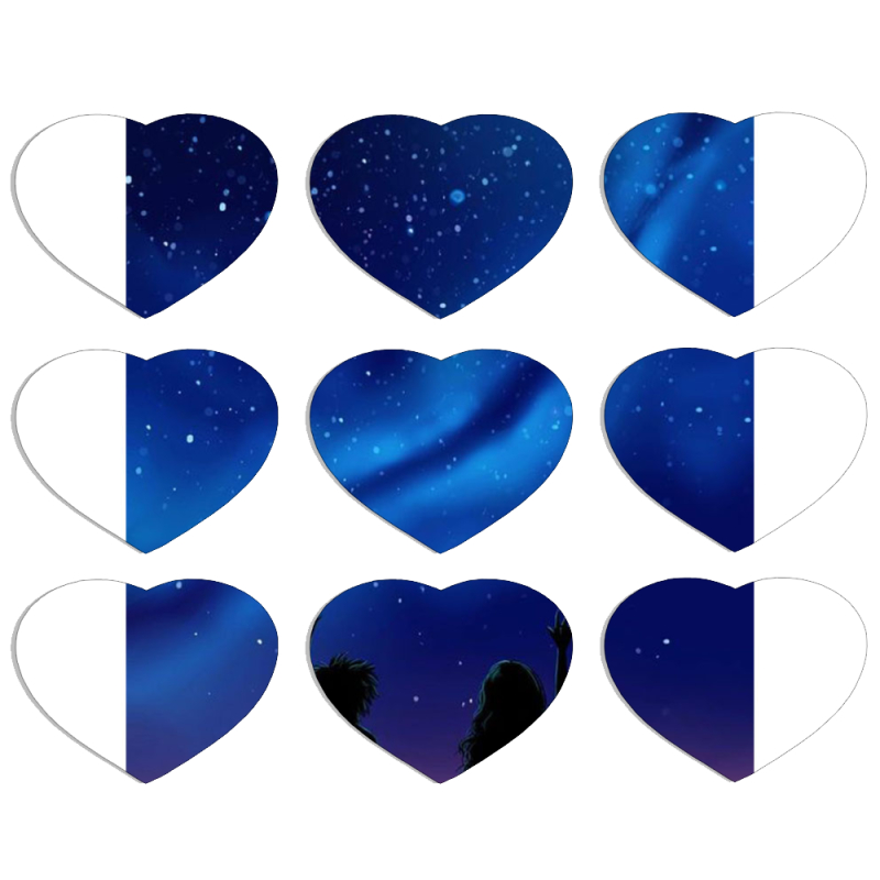 Магнитные фотопазлы Сердце 50 на 50 набор 9 штук 