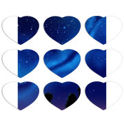 Магнитные фотопазлы Сердце 50 на 50 набор 9 штук 