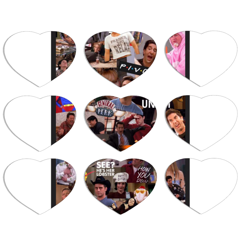 Магнитные фотопазлы Сердце 50 на 50 набор 9 штук 